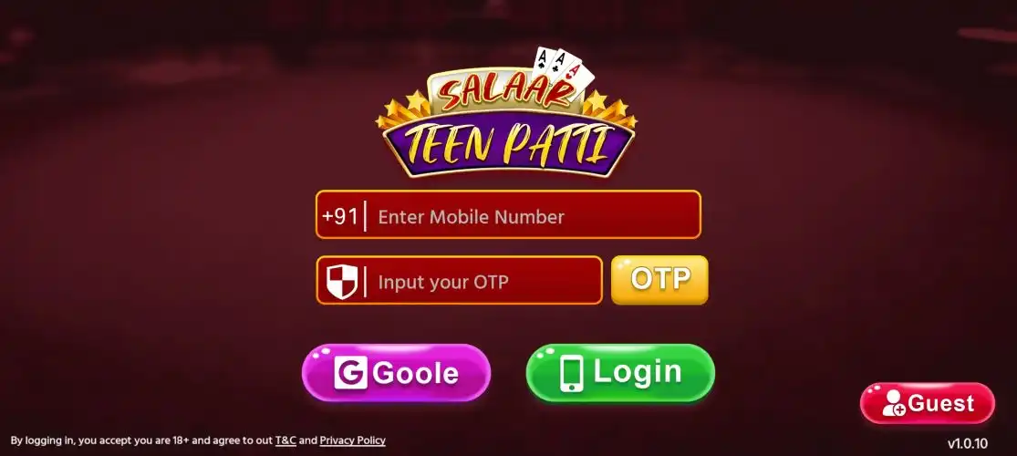 Teen Patti Salaar App Login